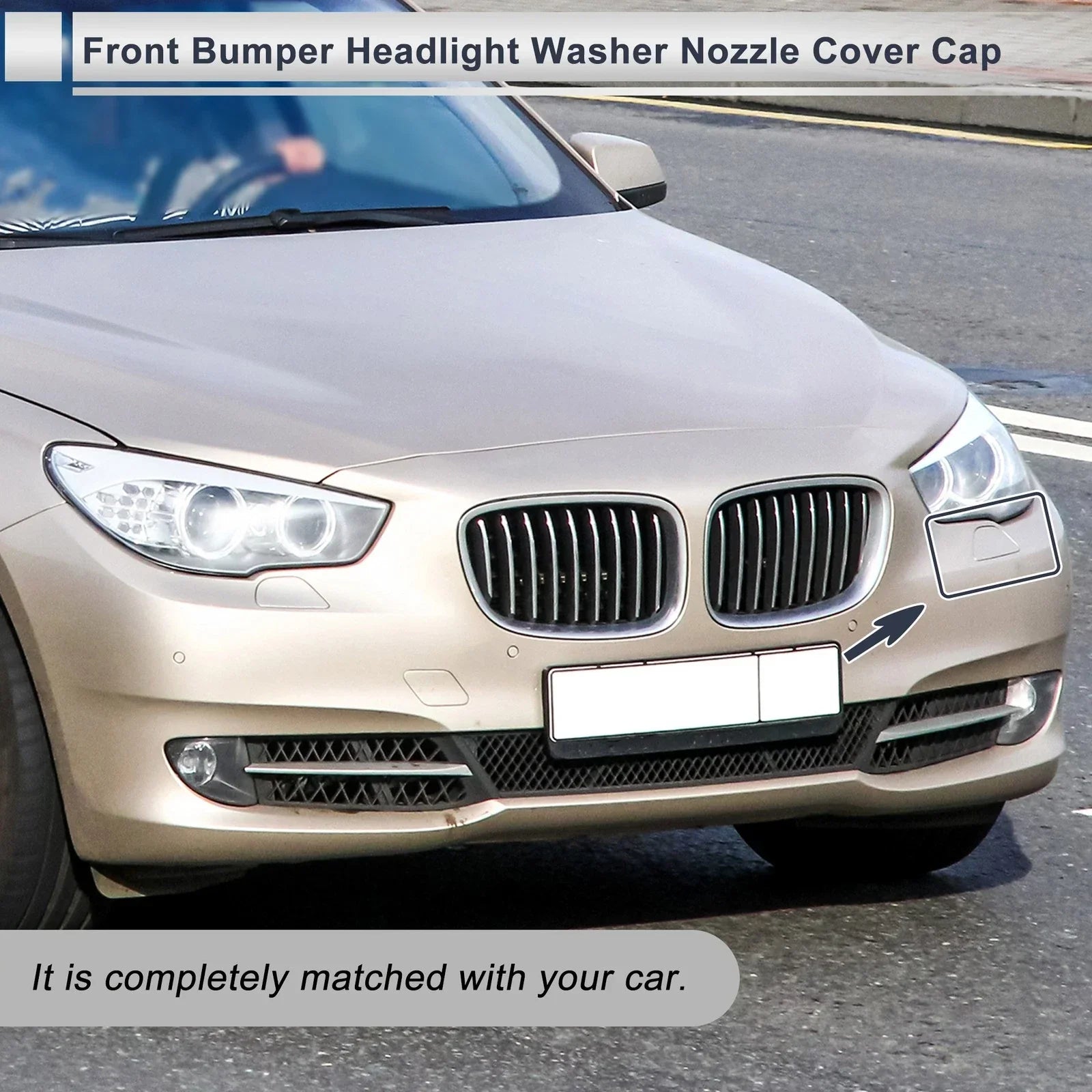 Left Front Bumper Headlight Washer Nozzle Cover Cap for BMW 535i