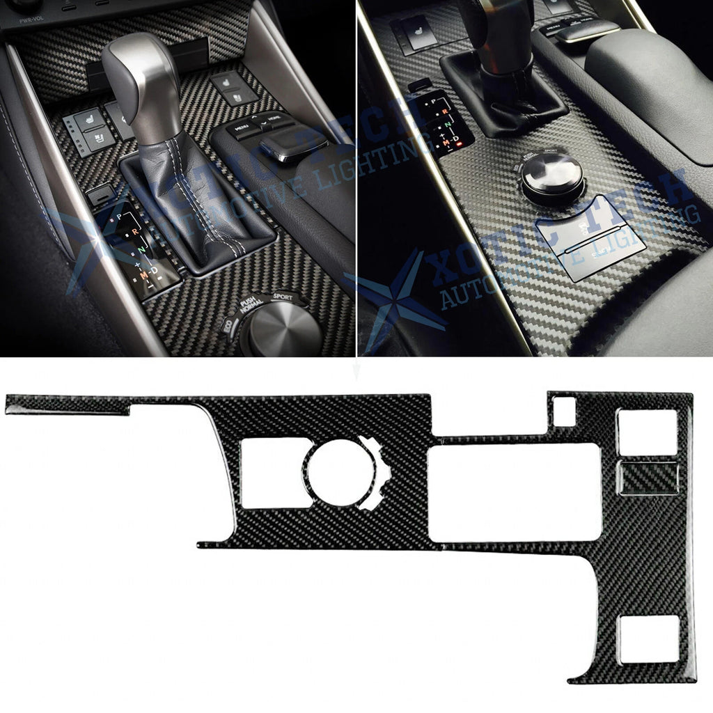 Real Carbon Fiber Gear Shift Box Panel Cover Trim for Lexus IS250/IS300 (2015–2015)