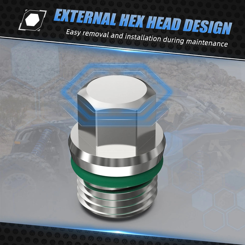 M10x1.0 Front Differential Oil Drain Plug for Can-Am Commander 700 1000R (2021–2023)