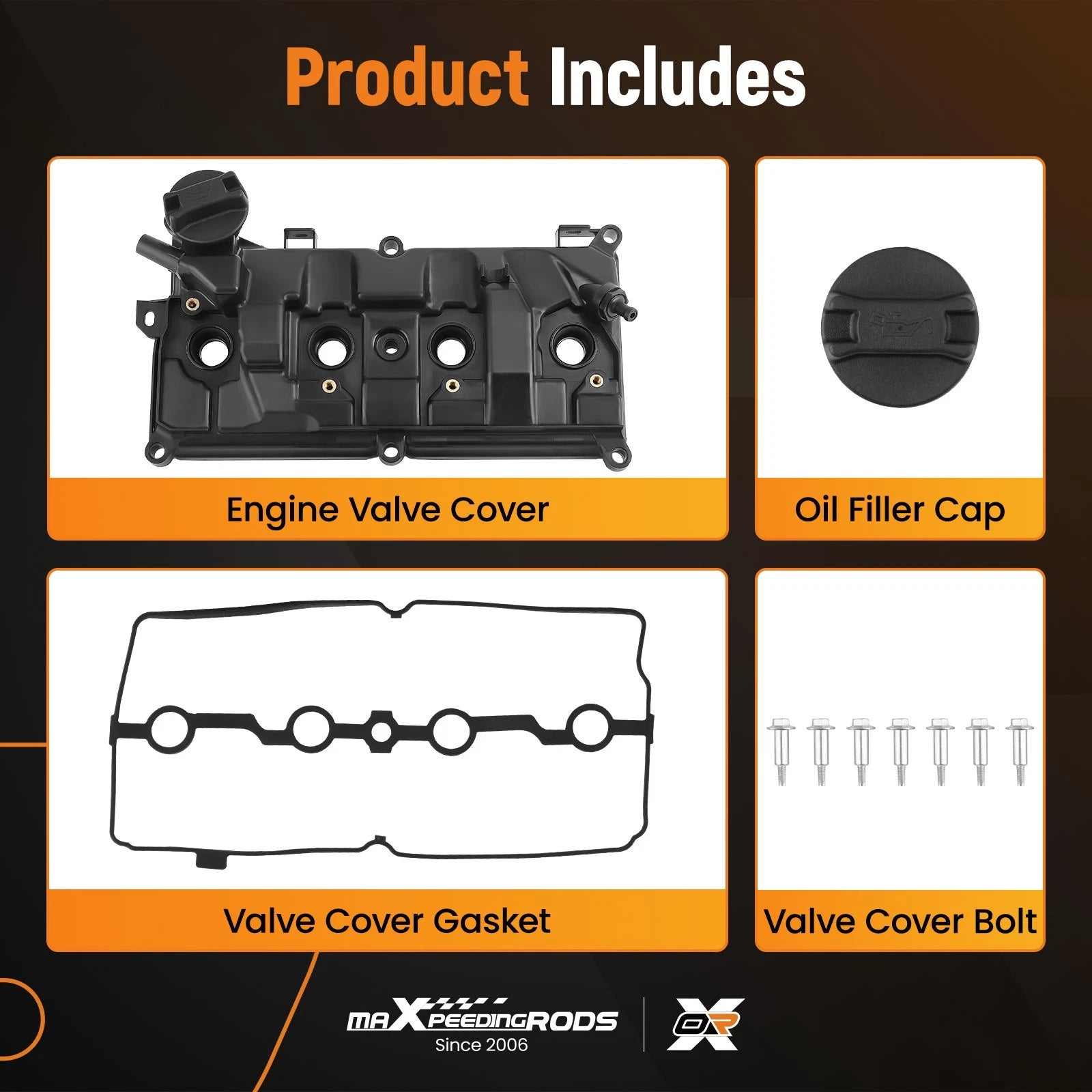 Valve Cover Set for Nissan Juke Sentra 1.6L (2011–2017) 13264-1KC1A 13264-BV80A