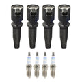 Set of 4 Ignition Coils & Spark Plugs for Ford Escape, Focus (2003–2012)