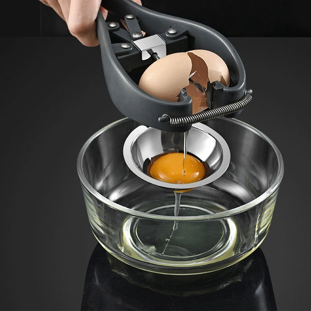 2X Egg Opener Tool with Automatic Cracking and Separator for Kitchen
