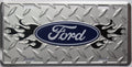 Ford Tough Tag Truck Emblem License Plate Logo Diamond Flame (Official)