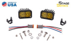 Diode Dynamics SS2 Sport Amber Universal Spot Light Pod Set with Amber Backlight