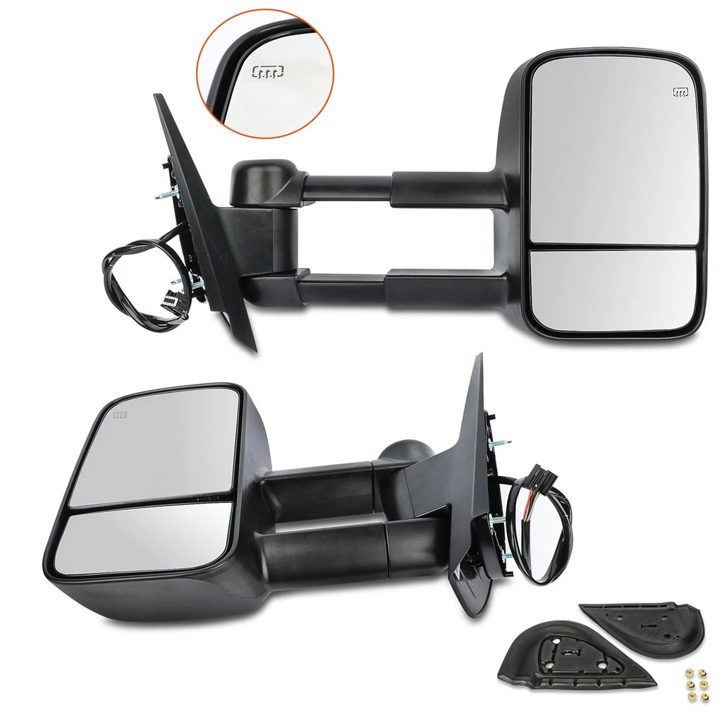 Pair Power Heated Towing Mirrors for Chevrolet Silverado/Sierra 1500 (2007–2014)