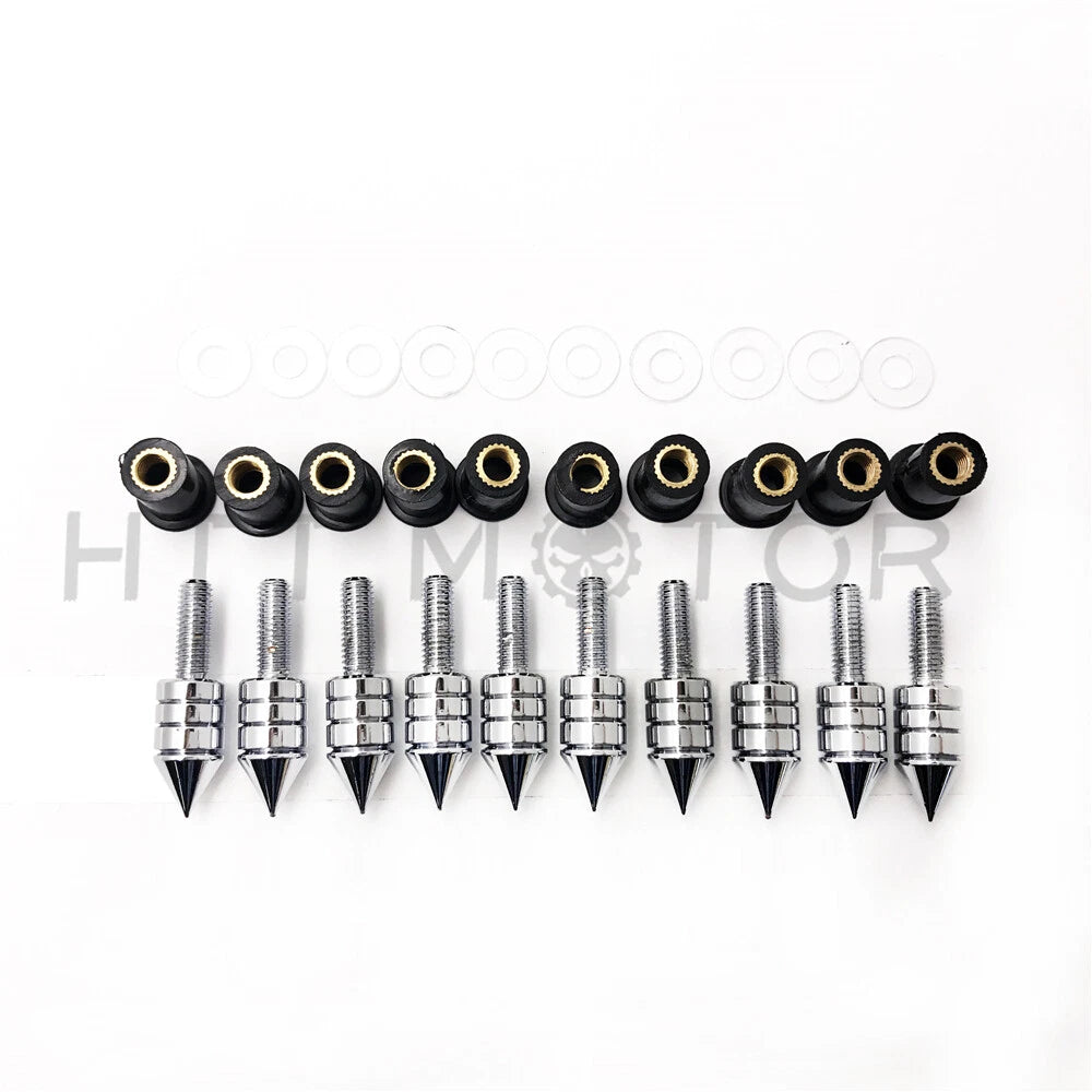 10X Windscreen Windshield Bolts Screw Kit for Honda Suzuki Yamaha Kawasaki
