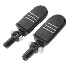Black Passenger Footpegs Mounts for Harley Heritage Softail Fatboy (2000-2006)