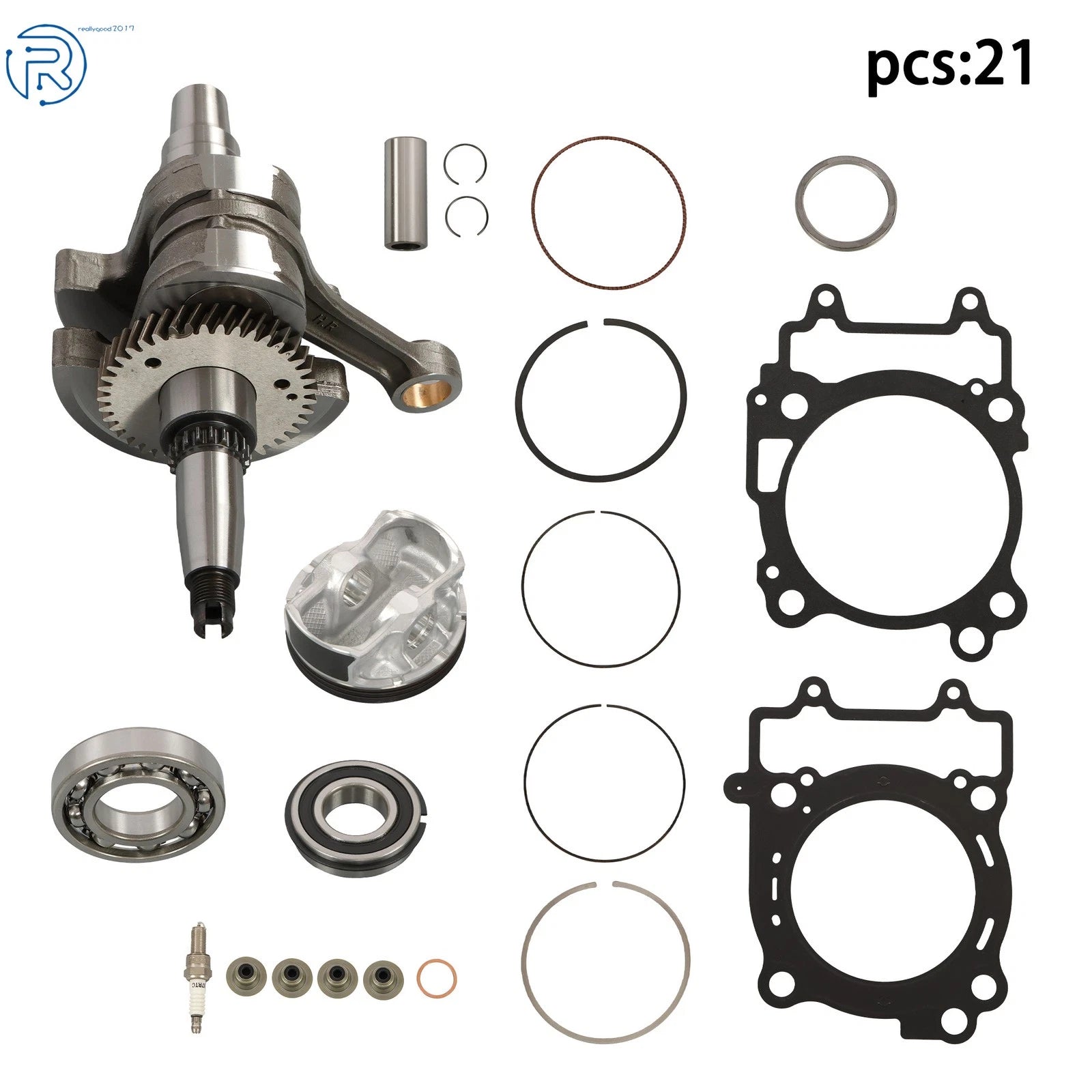 Crankshaft, Piston Sleeve, Upper & Lower Pads, Bearing for Polaris RZR 570 (2012–2018)