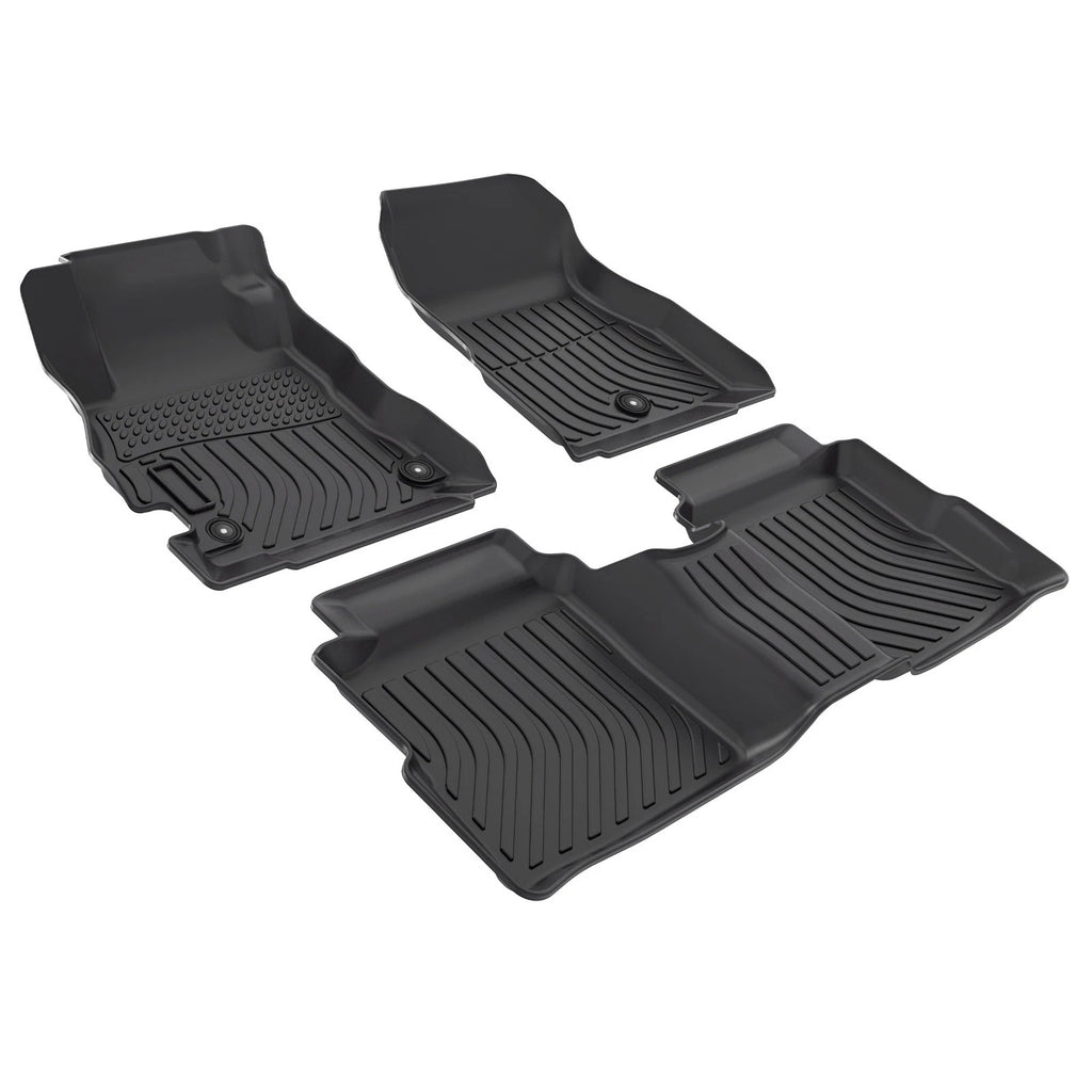 Set of 2 Floor Liners for Nissan Versa (2020–2024) TPE Rubber All Weather