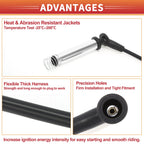Set of 4 Spark Plug Wire Ignition Coil Cables for Ford Fiesta V (2001–2010)