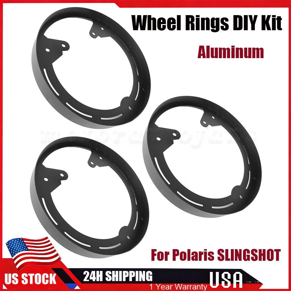 3PCS LED Wheel Ring Light Mounts for Polaris Slingshot (2015–2023)