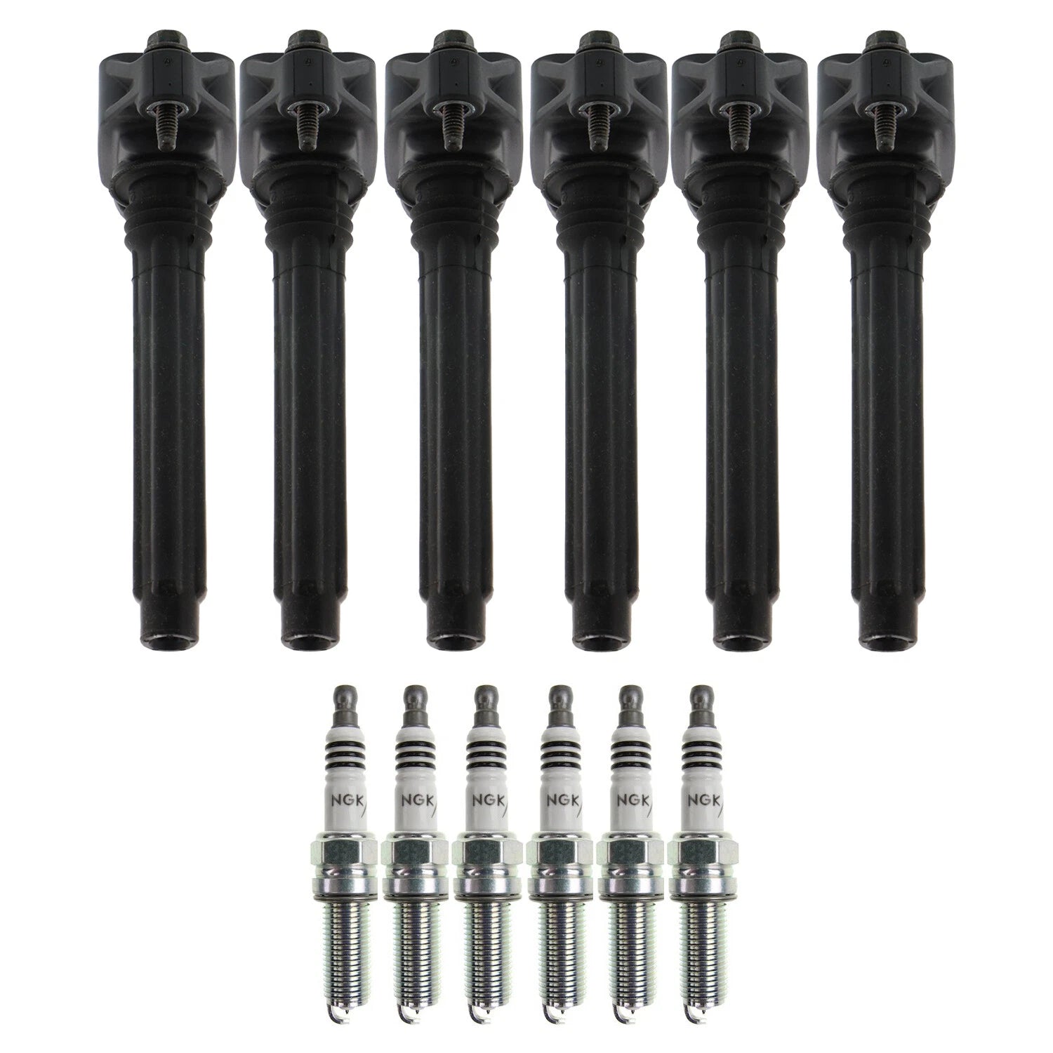 Set of 6 Ignition Coils & Spark Plugs for Dodge Avenger 1500 V6 (200)