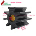 Water Pump Impeller Repair Kit for Sierra 18-3304, Jabsco 6760-0001, Johnson 09-802B