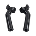 6" CNC Pullback Handlebar Risers Black for Harley Dyna Softail Sportster (2004-2023)