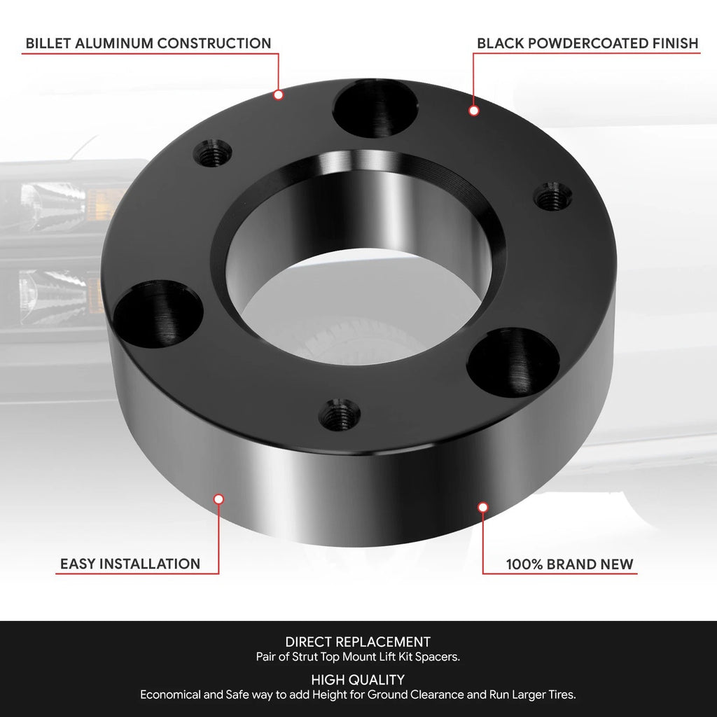 2.5" Aluminum Strut Top Mount Lift Kit Spacer for Silverado Sierra 1500 (2007–2022)