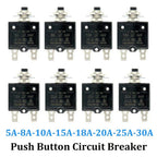 3/8 Inch Round Hole Circuit Breaker with Manual Reset, Transparent Cover
