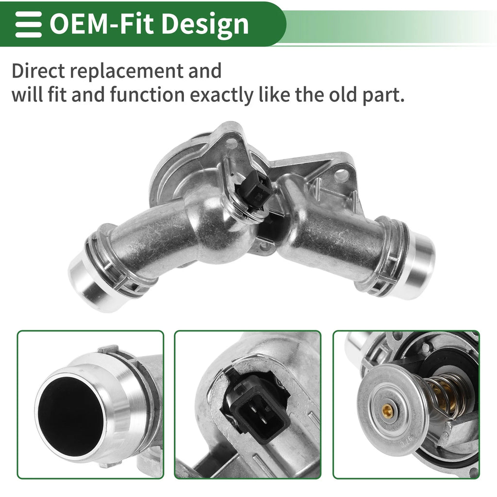 Engine Coolant Thermostat Housing Assembly for BMW 325i (2001–2005)