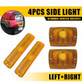 Set of 4 Front Bumper & Fender Marker Light Covers for Jeep Wrangler YJ (1987–1995)
