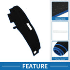 Dashboard Cover Mat for Ford Ranger (1989–1994) Sun Protector Pad Black Blue