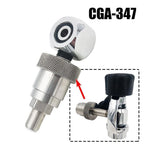 Inflatable Connector Fill Adapter for CGA347 (Brass, Stainless Steel)