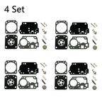 Set of 4 Carburetor Rebuild Kits for ZAMA RB-168 C1M-W44 Poulan PP330 PP335