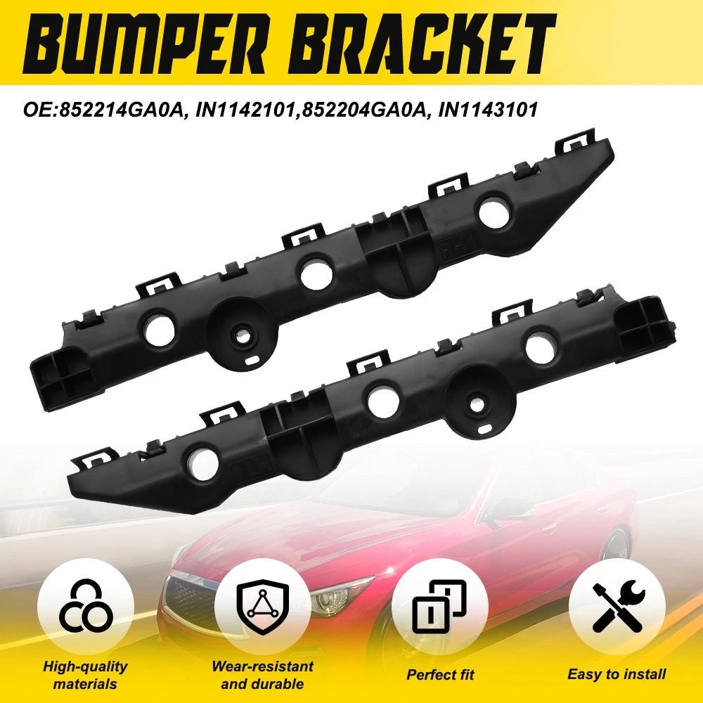 Set of 2 Rear Lower Bumper Support Brackets IN1143101 for Infiniti Q50 (2014–2020)