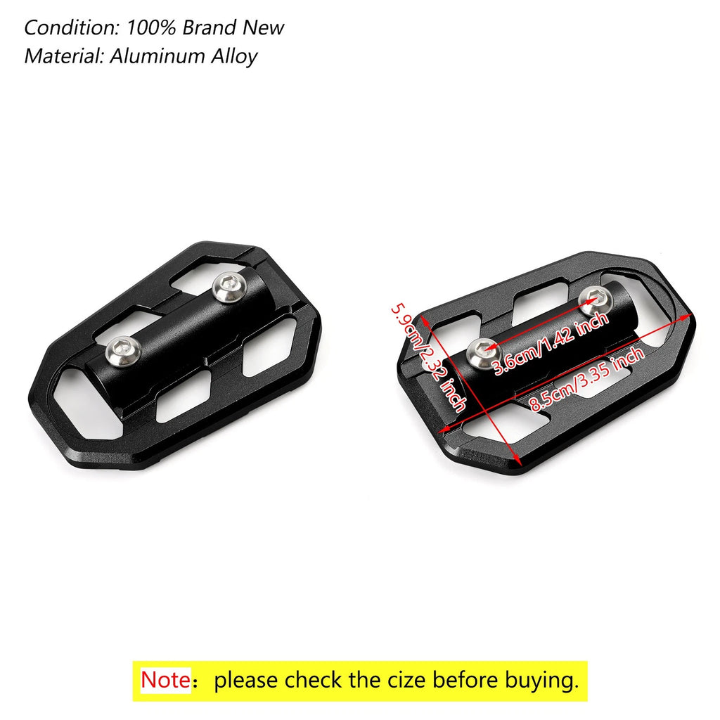 Foot Pegs Footrests for BMW G310GS (2017–2019), S1000XR (2015–2019), R1200GS (2013–2019) Black