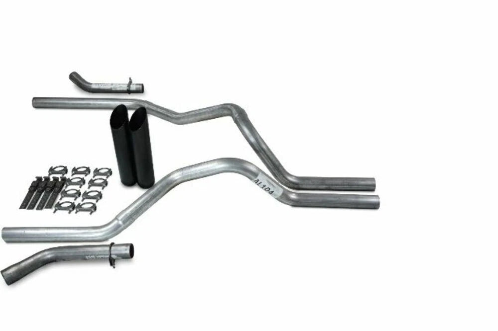 2.5" Dual Exhaust Kit for Dodge Ram 1500 (2019–2025) No Muffler Black Tips
