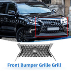 Front Upper Hood Grille for Lexus GX460 (2014–2022) Chrome Silver Tone