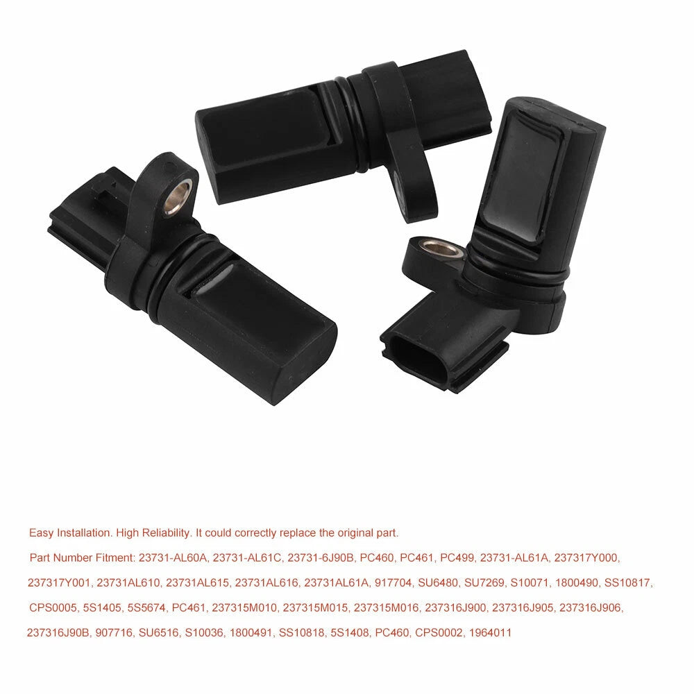 Set of 3 Camshaft Crankshaft Position Sensors for Nissan Infiniti