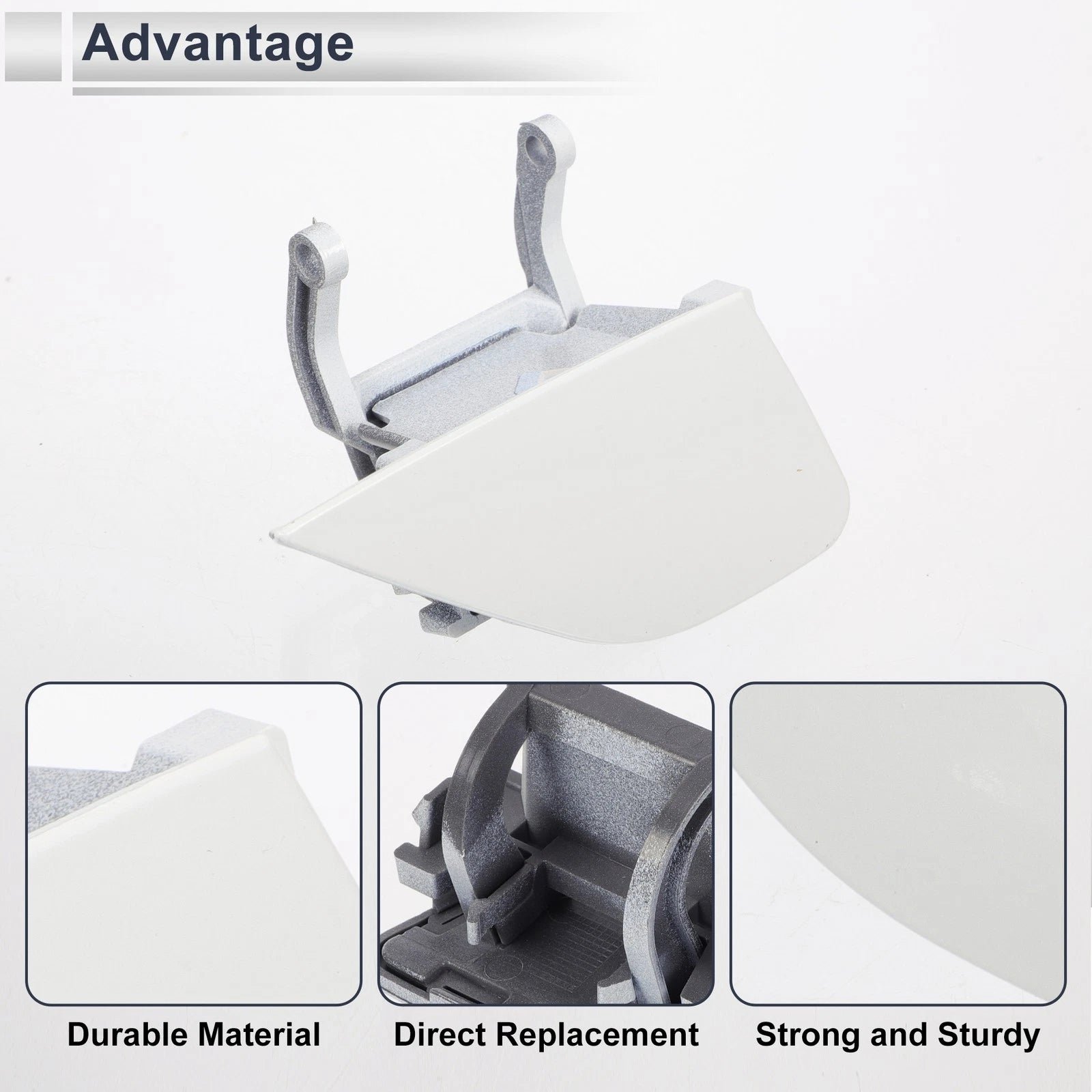 Headlight Washer Nozzle Cover Cap for BMW 750i (2010–2015) - White