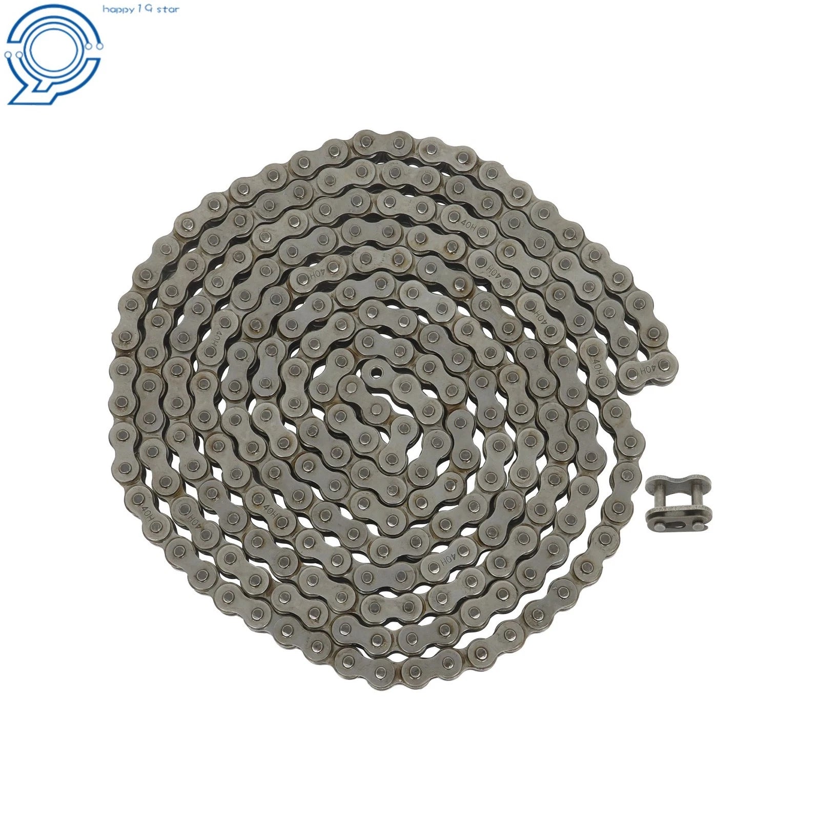 Replacement #40H Heavy Duty Roller Chain 10 Ft with 1 Link