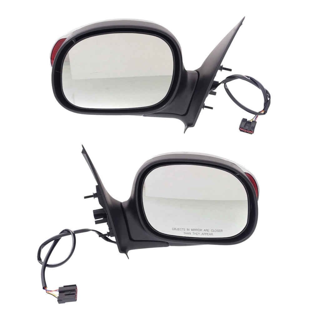 Mirror Set for Ford F-150 (2000–2001) Chrome Cap with Signal Light
