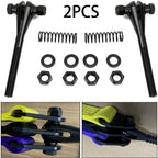 2X Limit Strap Clevis Adjustable Heavy Duty Weld On Mounting Kit Black