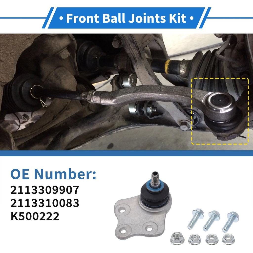 2X Front Upper Ball Joints for Mercedes-Benz E-Class (2002–2009) No. 2113309907