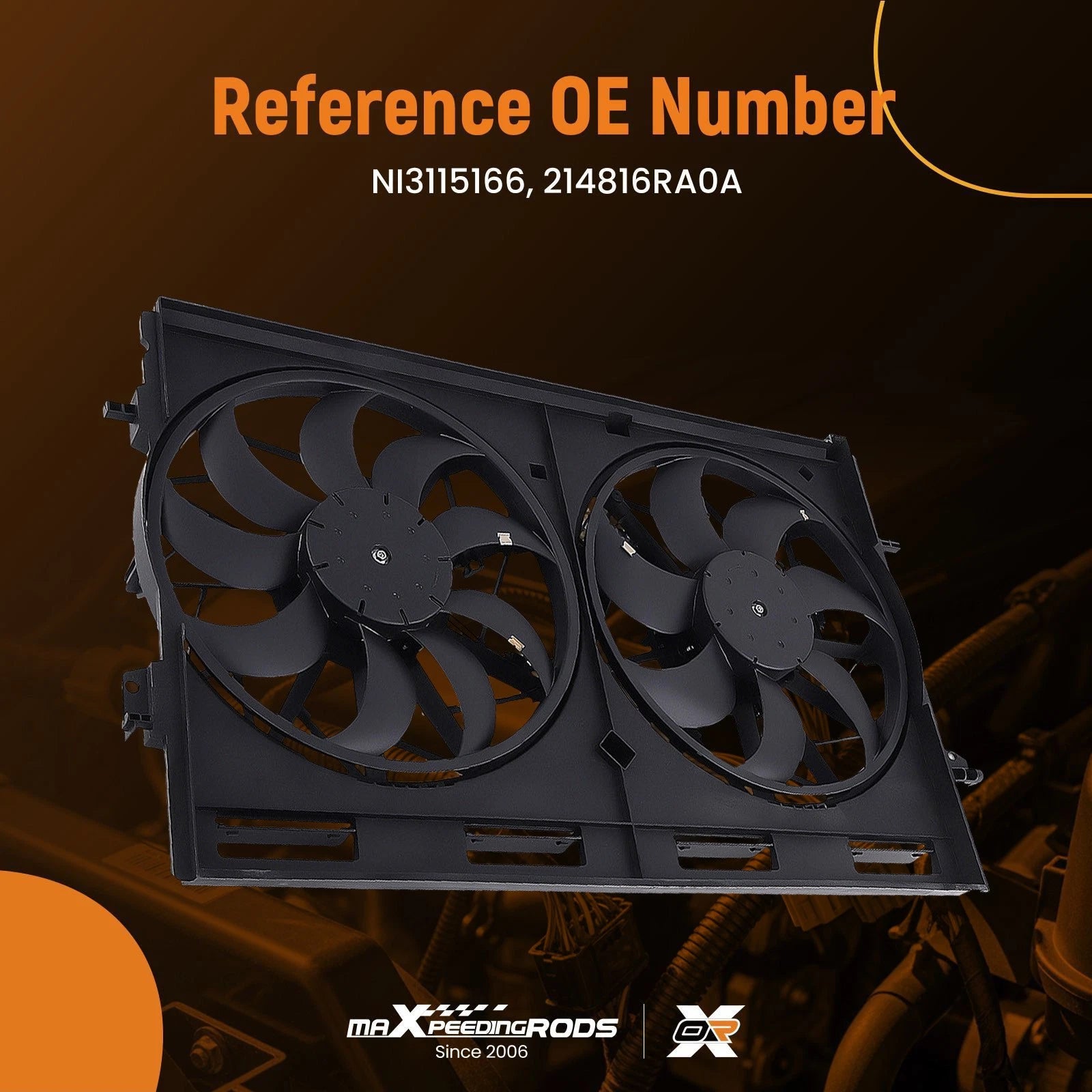 Radiator Cooling Fan Assembly for Nissan Rogue (2021-2023)