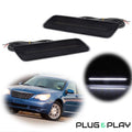 Set of 2 Smoke Front Side Marker Indicator LED Lights for Chrysler Sebring