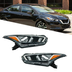 Pair of Halogen Headlights for Nissan Versa (2020–2021)