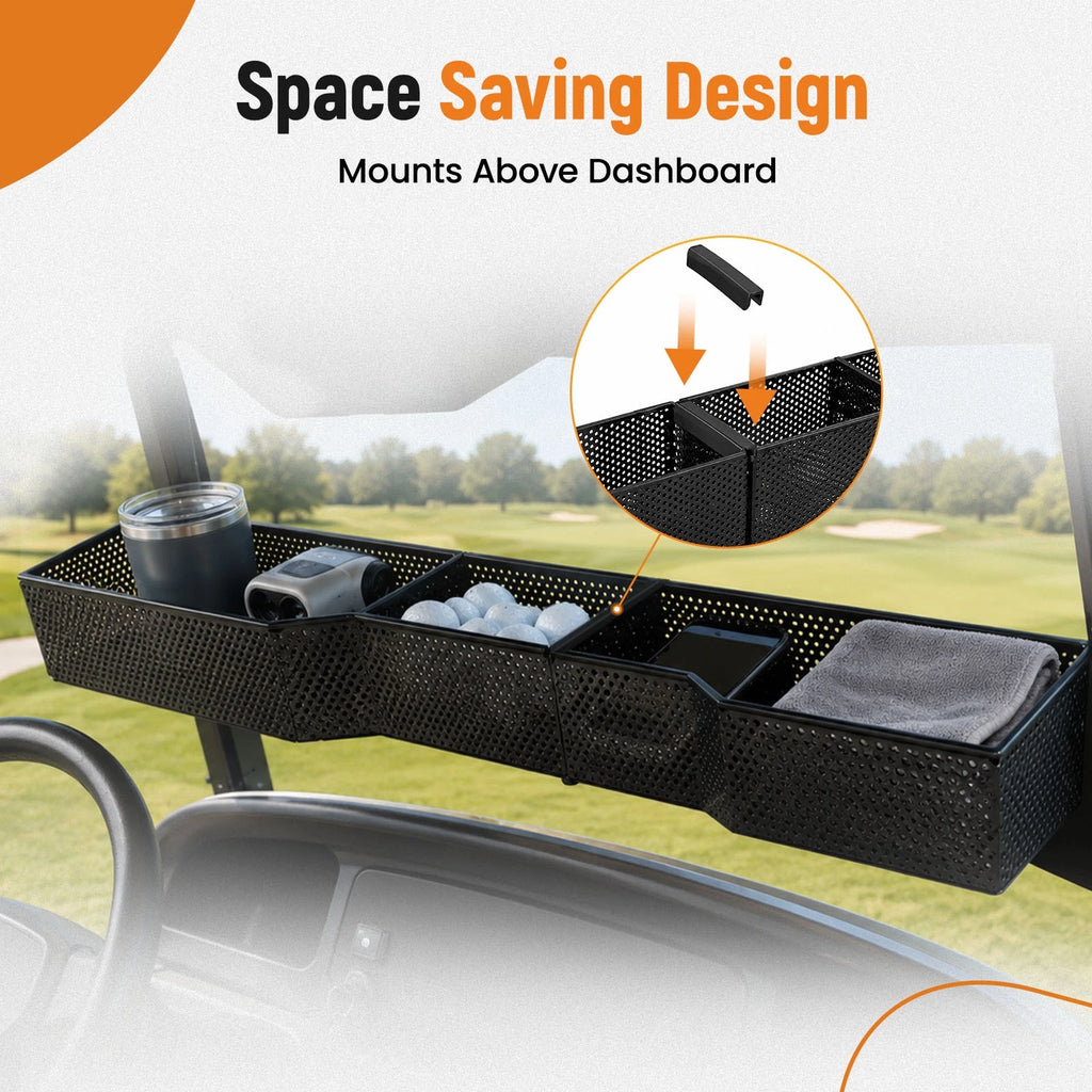 Dashboard Mesh Basket for EZGO TXT (1994–Present) RXV Club Car Precedent DS (2000–Present)