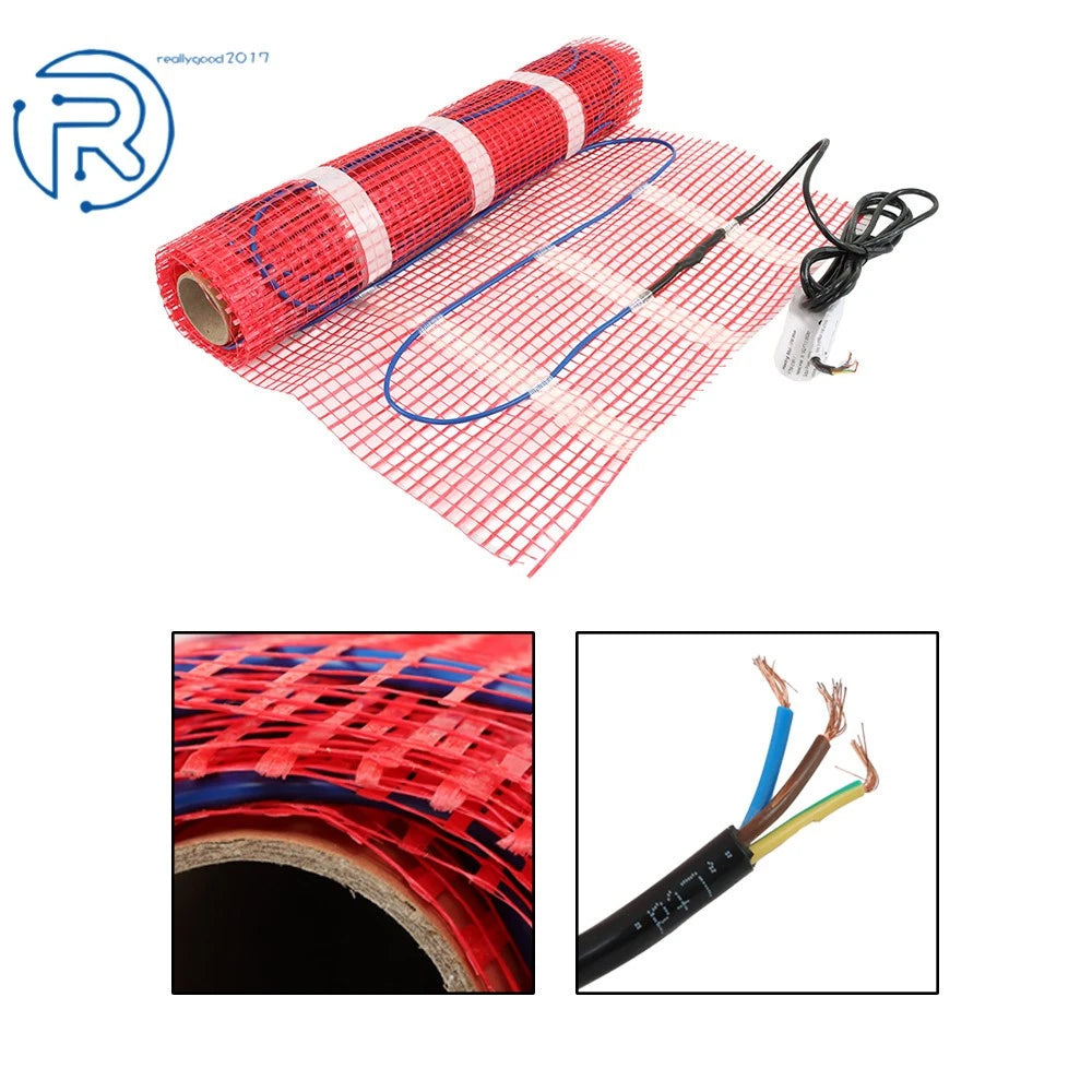 Electric Radiant Floor Heating System for Home (15 Sqft) with Thermostat