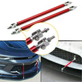 Adjustable Red Lip Bumper Splitter Rod Strut Support Tie Bars Universal