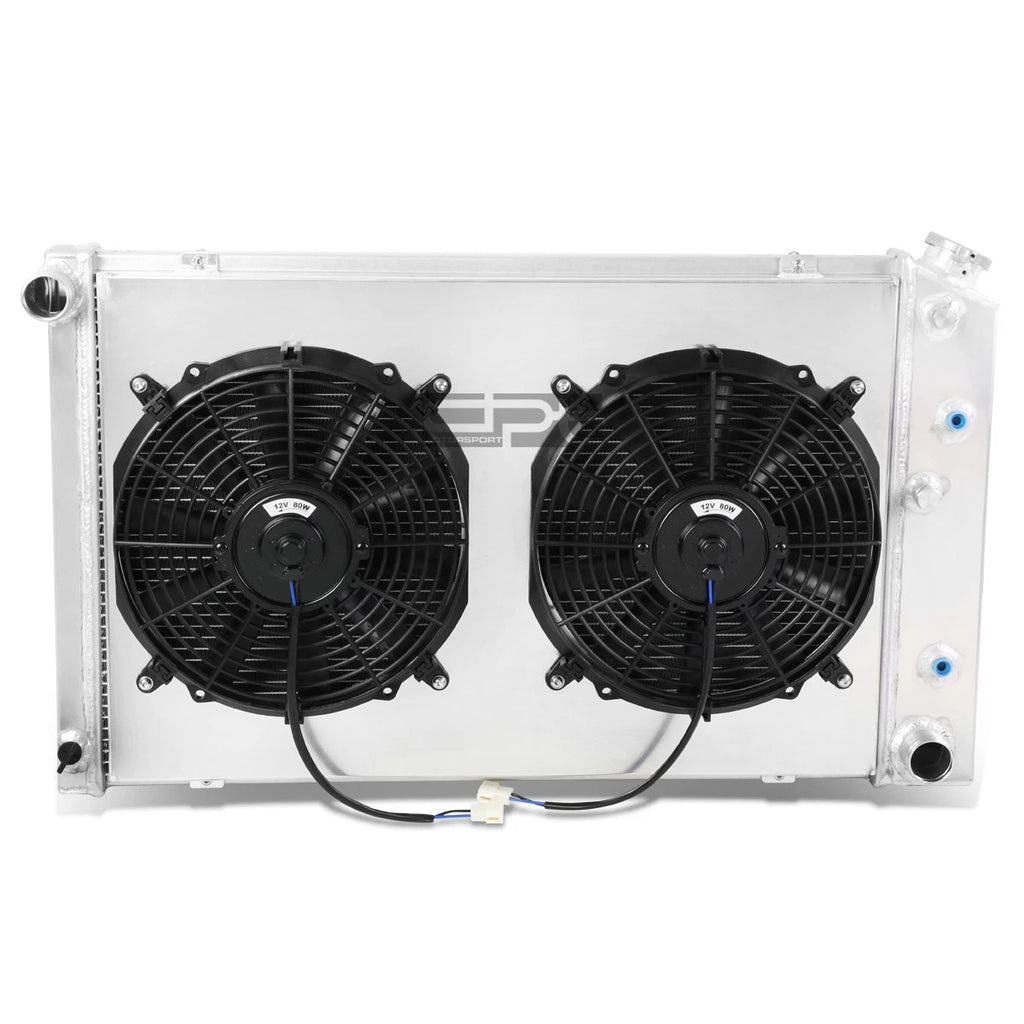 Three Row Aluminum Radiator + Fan Shroud for Chevy Camaro/Century/Cutlass (1978–1987)