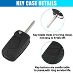 3X Key Fob Case Shell for Ford Ka (2008–2016) - Black