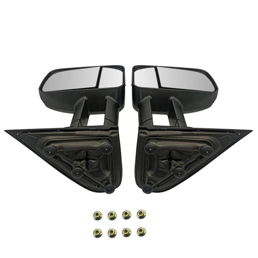 Pair Manual Towing Mirrors for Chevrolet Silverado Sierra 1500 2500 3500HD (2014–2023)