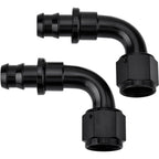 2PC 90° Push-Lock Hose Fitting for Oil Fuel Gas Line (6AN–10AN) Ford (2015–2021)