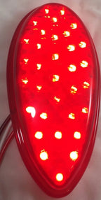 LED Tail Lights Pair Tear Drop Lens Replacement for 1938–1939 Ford
