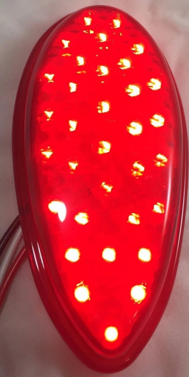LED Tail Lights Pair Tear Drop Lens Replacement for 1938–1939 Ford