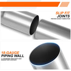 2" OD Mild Steel Exhaust Piping for Custom Applications (18")