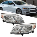 2X Headlight Assembly for Chevy Malibu (2013–2016) Halogen