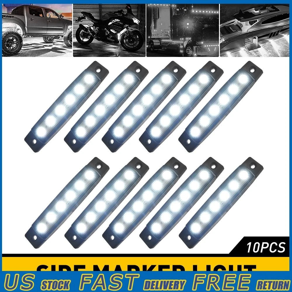 10X White LED Underbody Strip Rock Light for ATV Jeep Truck (12V)